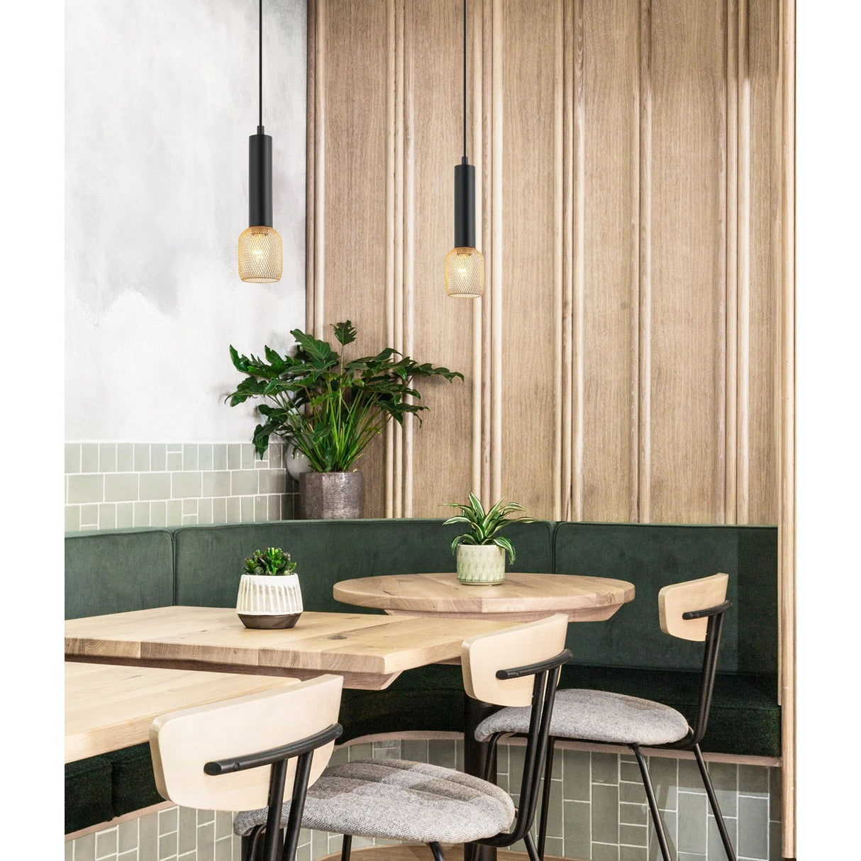 CLA Mikro Interior Cylinder & Mesh Pendant Lights