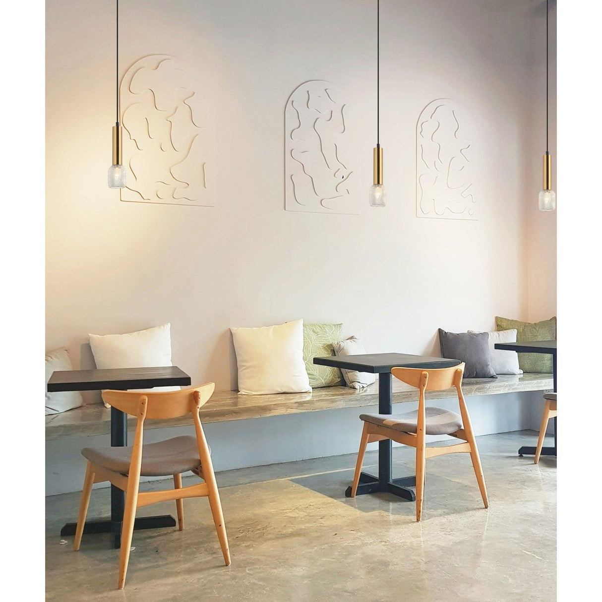 CLA Mikro Interior Cylinder & Mesh Pendant Lights