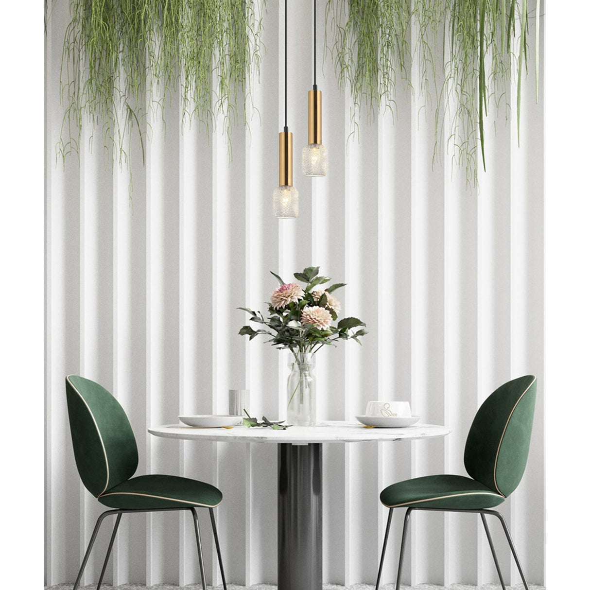 CLA Mikro Interior Cylinder & Mesh Pendant Lights
