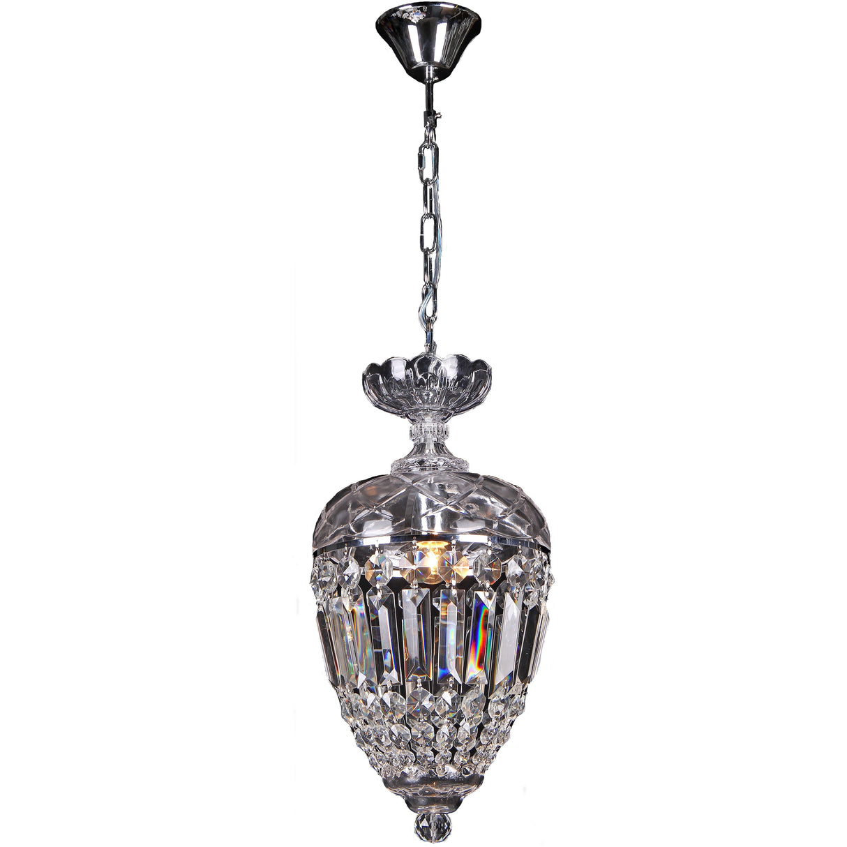 Lighting Inspiration Mozart 1Lt Crystal Chandelier Chrome
