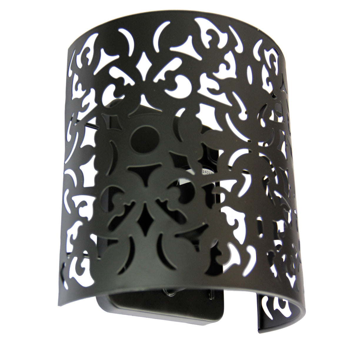 Oriel Vicky Wall Light Black Laser Cut Metal Wall Mounted Light
