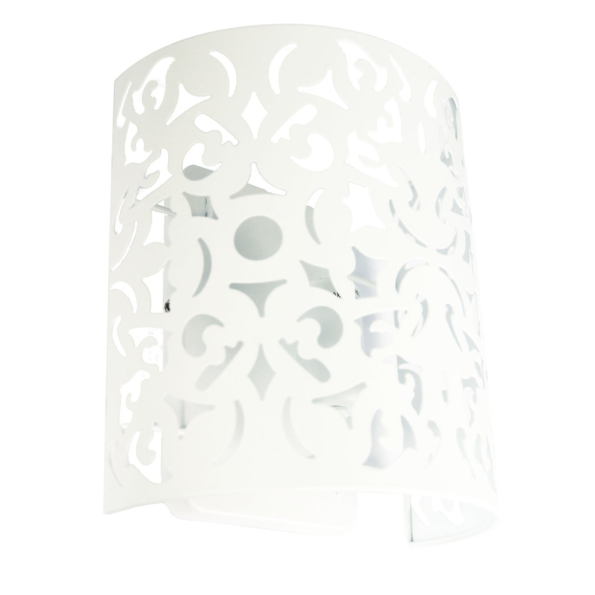 Oriel Vicky Wall Light White Laser Cut Metal Wall Mounted Light