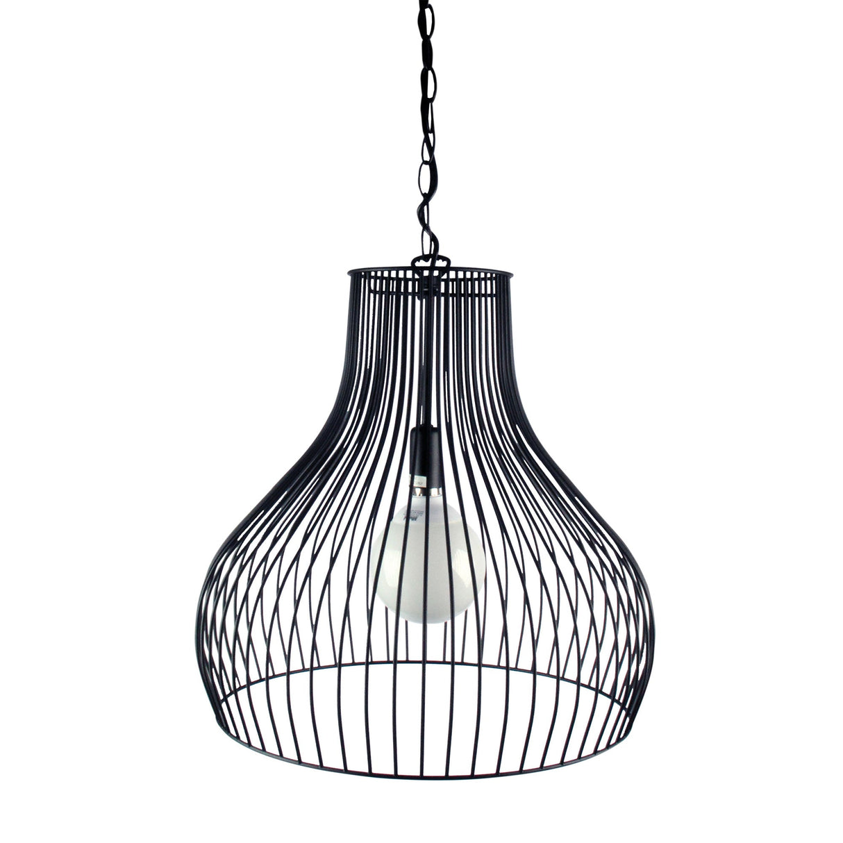 Oriel Gabby Black 45cm Wire Pendant
