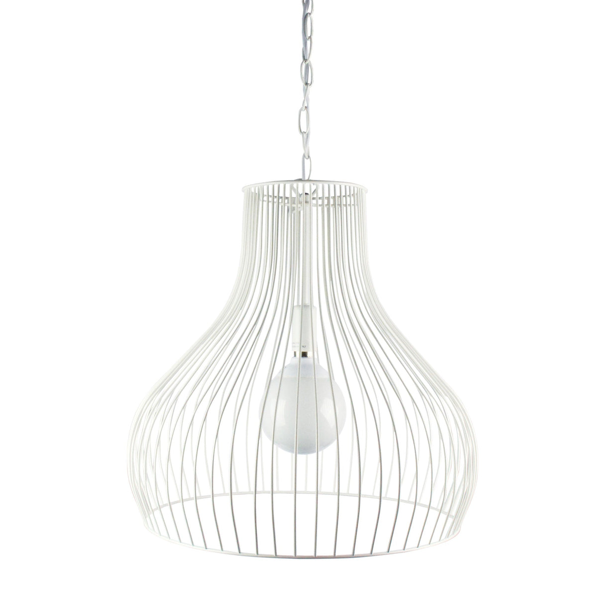 Oriel Gabby White 45cm Wire Pendant