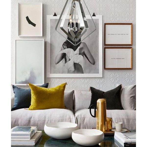 CLA Orbita Polished Nickel Hardware with Stainless Steel Pendant Lights