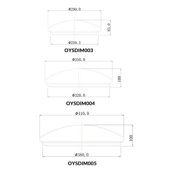 CLA LED Dimmable Tri-CCT Oyster Lights IP44