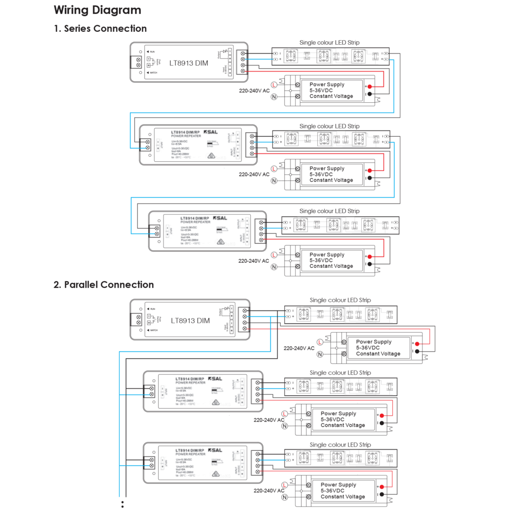 SAL Single Channel Low Voltage LED Signal Repeater LT8914DIM/RP