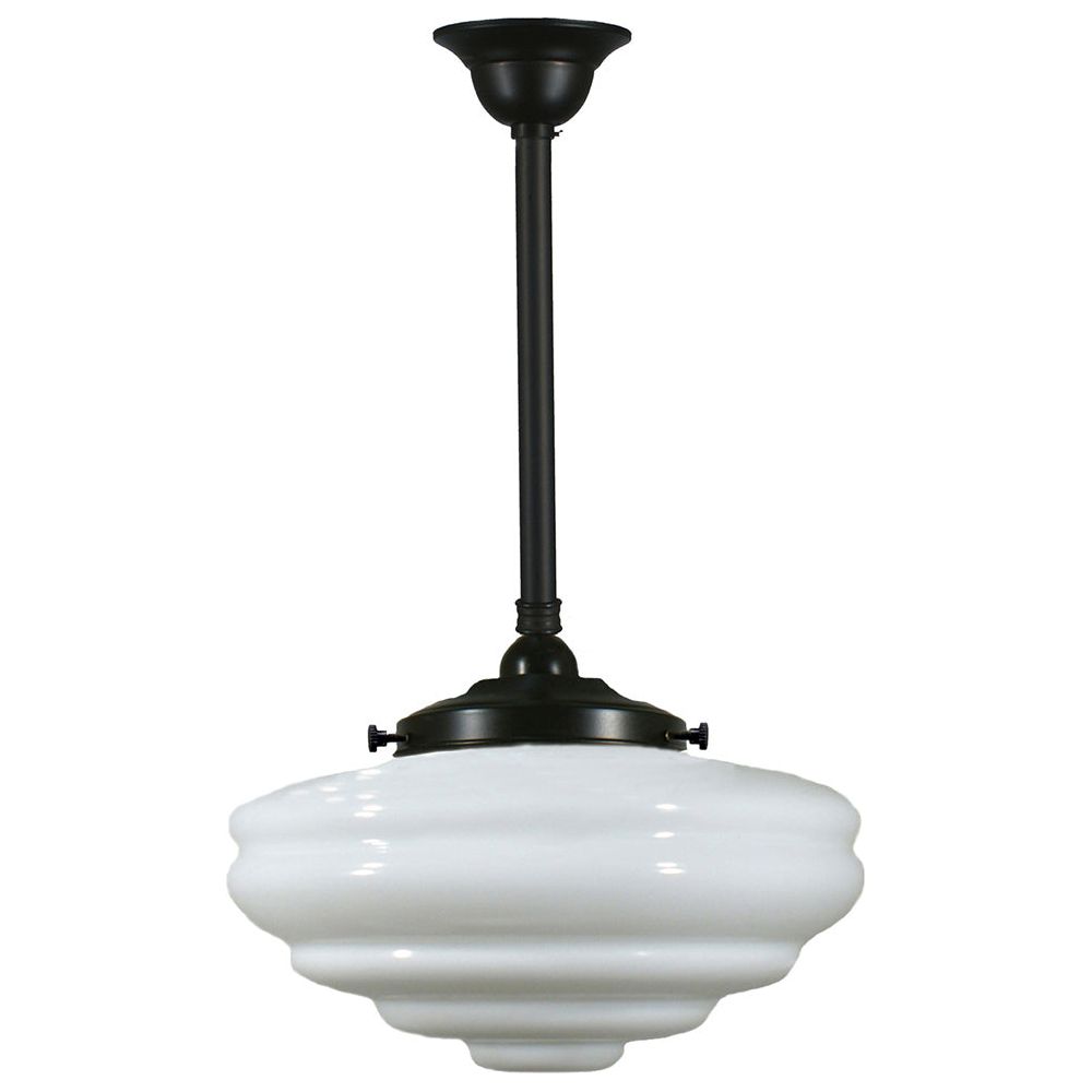 Lighting Inspiration Chateau Opal Rod Pendant 1/2'' Half Meter Patina Black