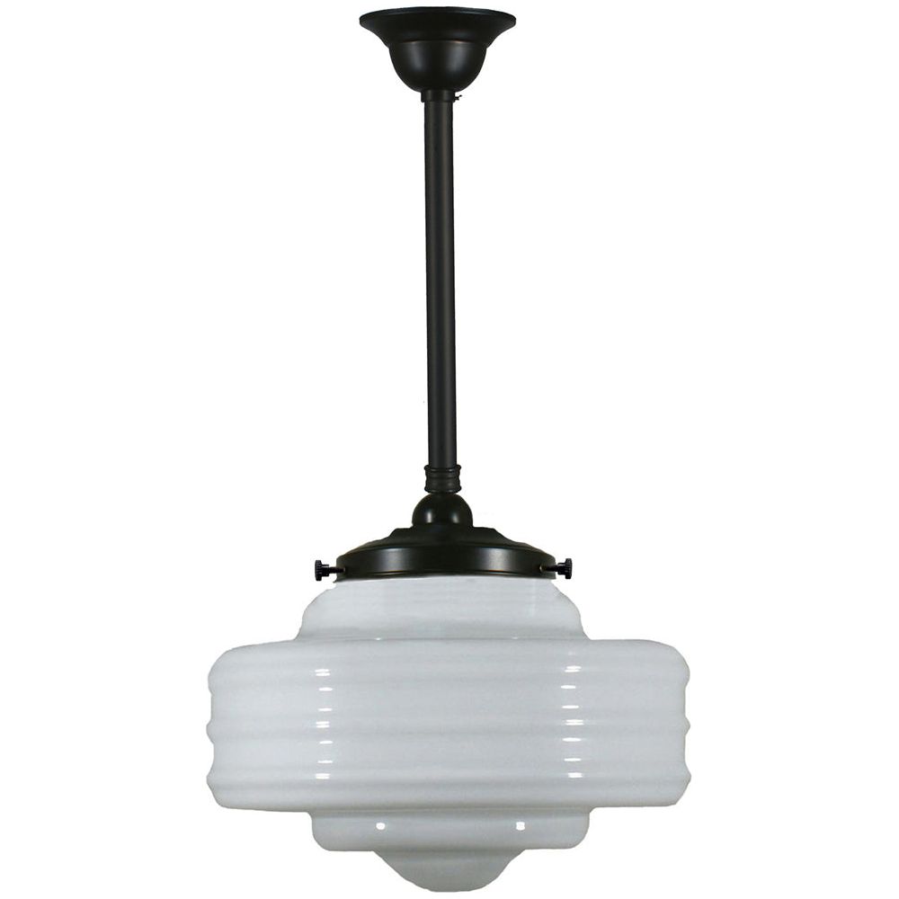 Lighting Inspiration Detroit Opal Rod Pendant 3/4'' Half Meter Patina Black