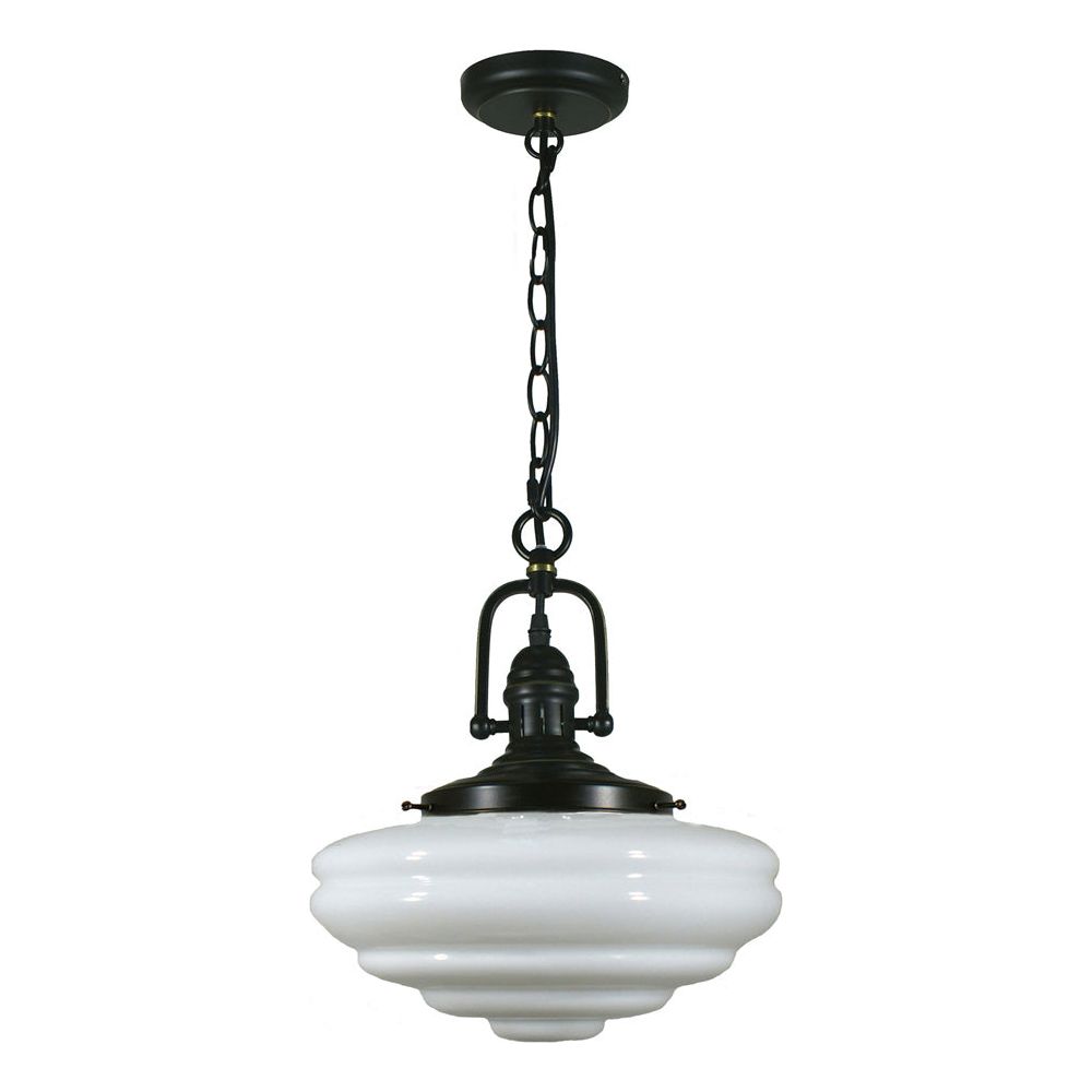 Lighting Inspiration Paramount Cheateau 1Lt Pendant Black Flex Patina Black