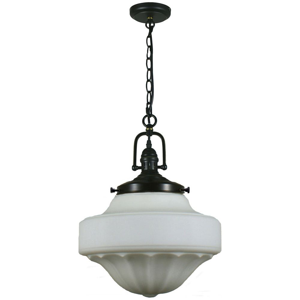Lighting Inspiration Paramount Derby 1Lt Pendant Black Flex Patina Black