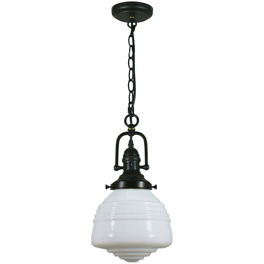 Lighting Inspiration Paramount Domec 1Lt Pendant Black Flex Patina Black