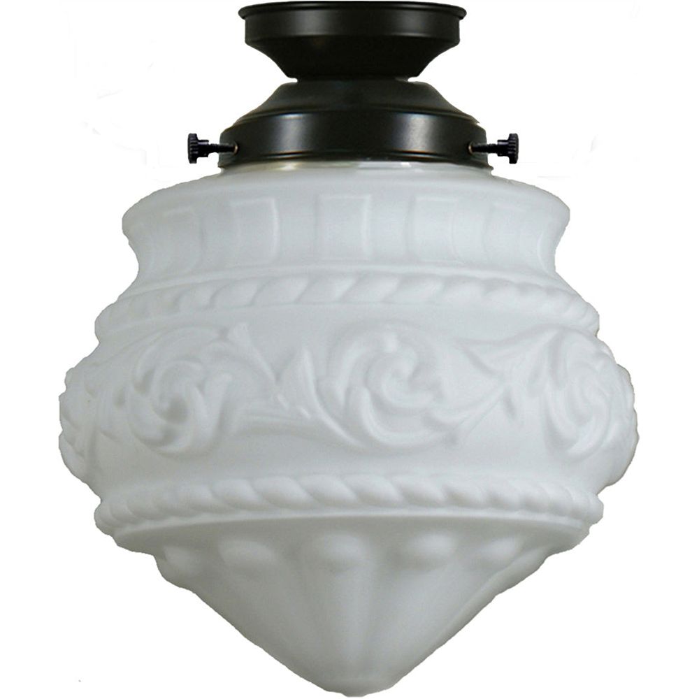 Lighting Inspiration Premier Opal Matt Batten Fix Light Patina Black