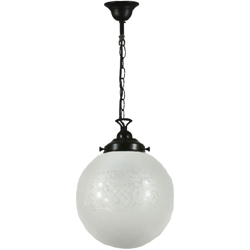 Lighting Inspiration Sheffield 10'' Single Chain Brown Cord Susp Patina Black