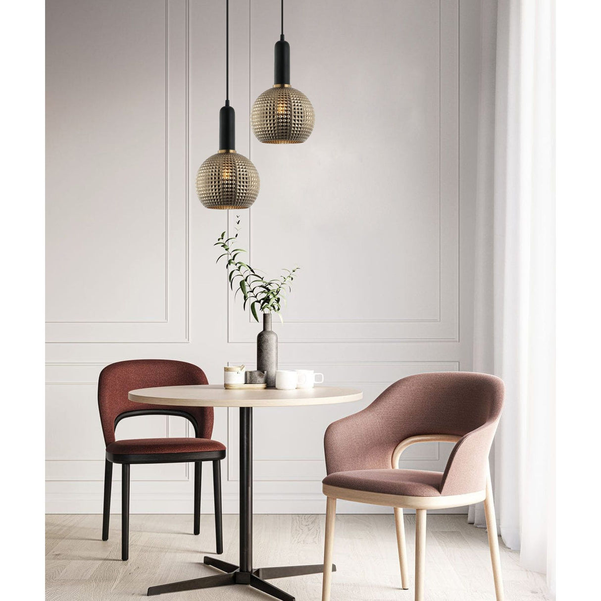 CLA Pelota Interior Wine Glass Segmented Glass Pendant Lights