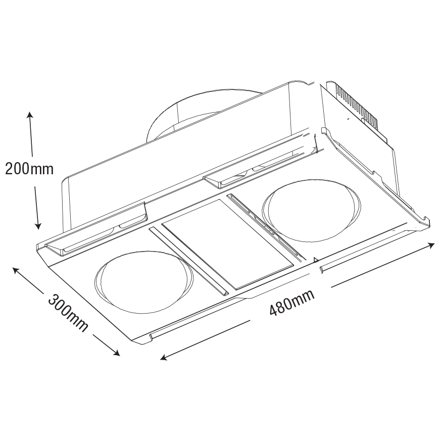 Martec Profile Panel 2 High Performance 3 in 1 Bathroom Heater With Exhaust Fan