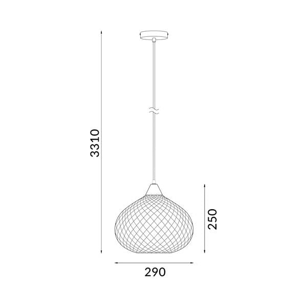 CLA Rictus Glass with Quadrilateral Segments Pendant Lights