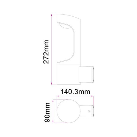 CLA SETH Exterior LED Surface Mounted Wall Lights IP54