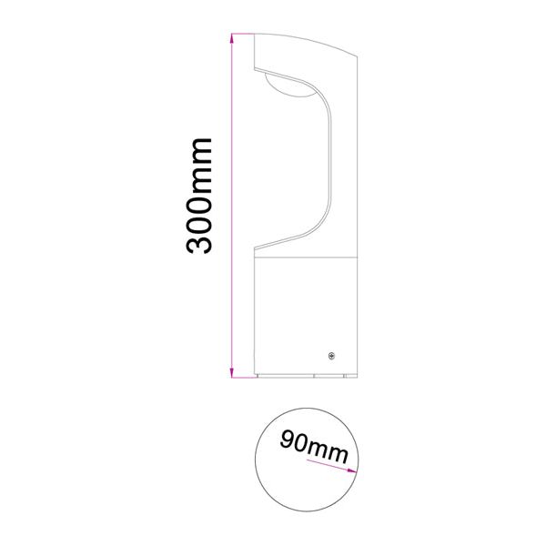 CLA SETH Exterior LED Surface Mounted BollardLights IP54