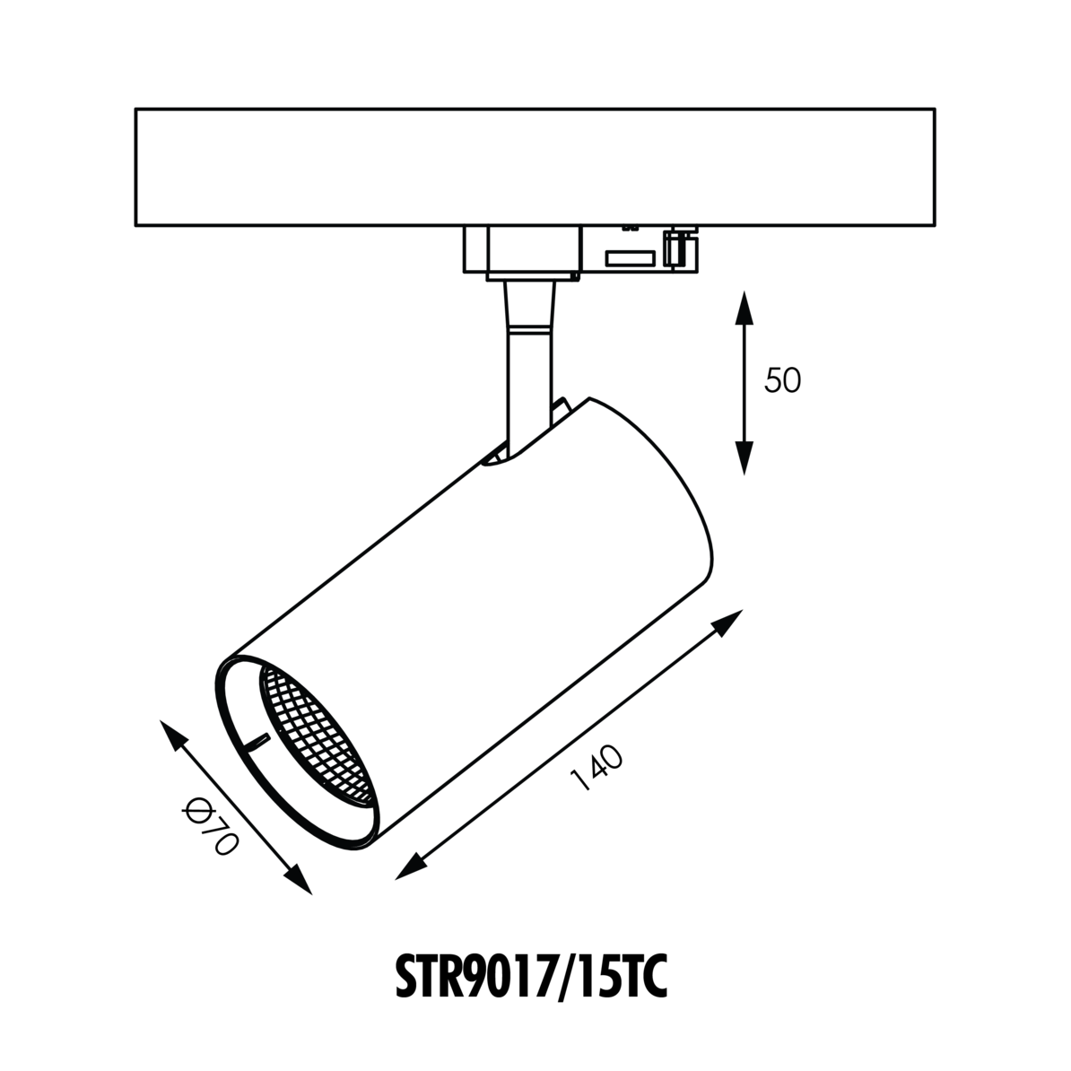SAL Unitrek STR9017/15TC 15W single circuit Track Head