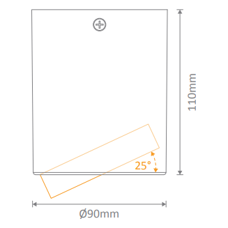 Domus NEO-10 Round 10W Surface Mount Tiltable LED Dimmable IP20 Downlight White