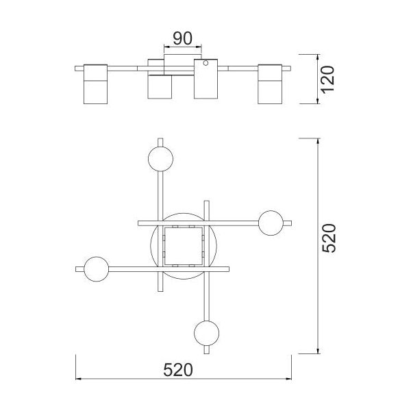 CLA TACHE Interior Spot Ceiling Lights with Adjustable Chrome Heads