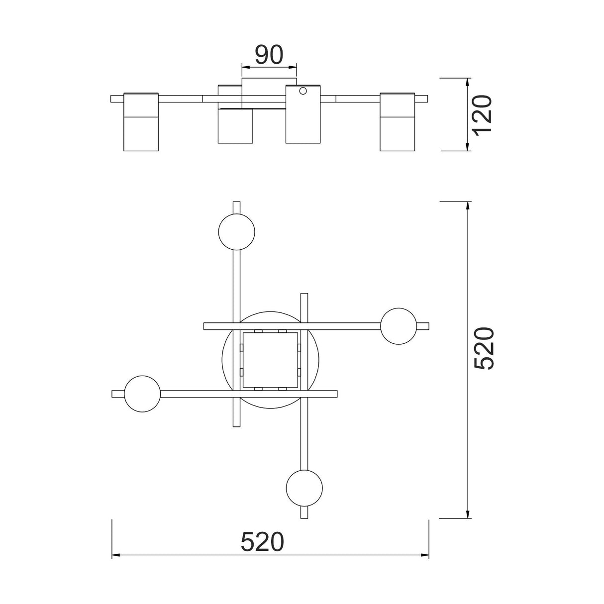CLA TACHE Interior Spot Ceiling Lights with Adjustable White Heads