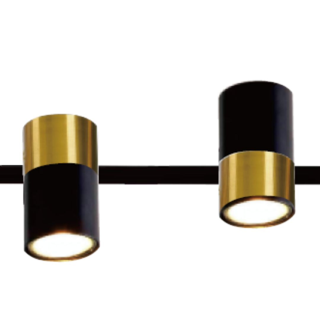 TAVOLA Matte Black and Satin Brass Pendant Light – 8 Light by VM Lighting