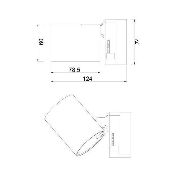 CLA 3 Wire 1 Circuit GU10 Track Head Fittings