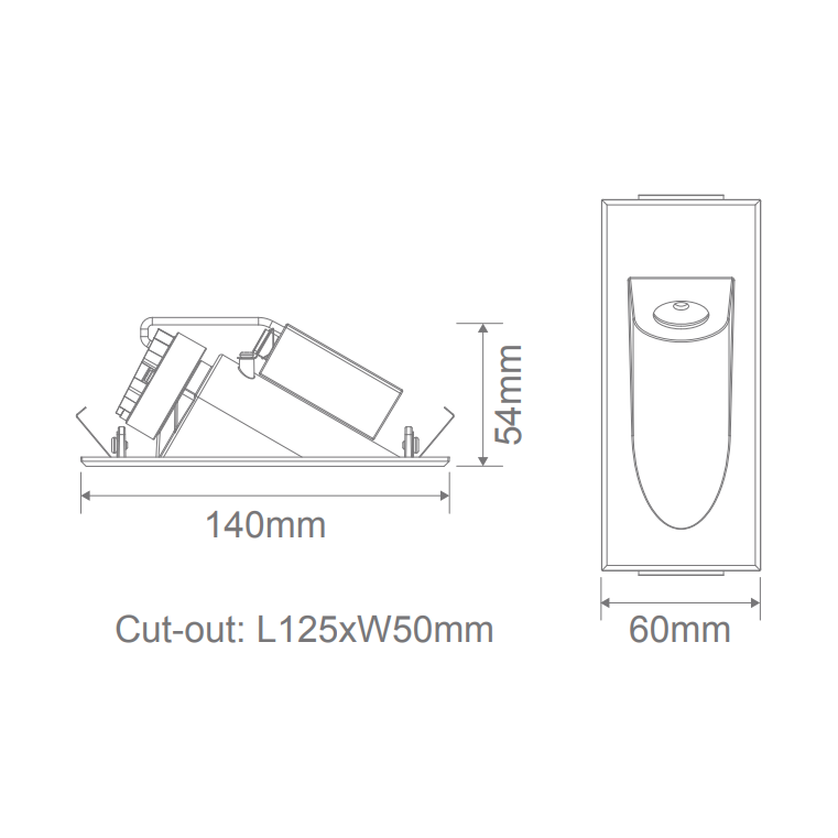Domus CAMINO-RECT-SLOT LED STEPLIGHT 3W IP54 240V TRIO