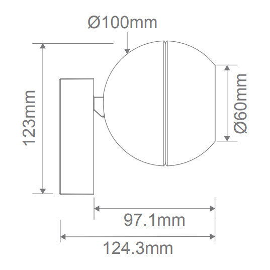 Domus MOON 6/9W 240V TRIO SURFACE MOUNT LIGHT SPOT