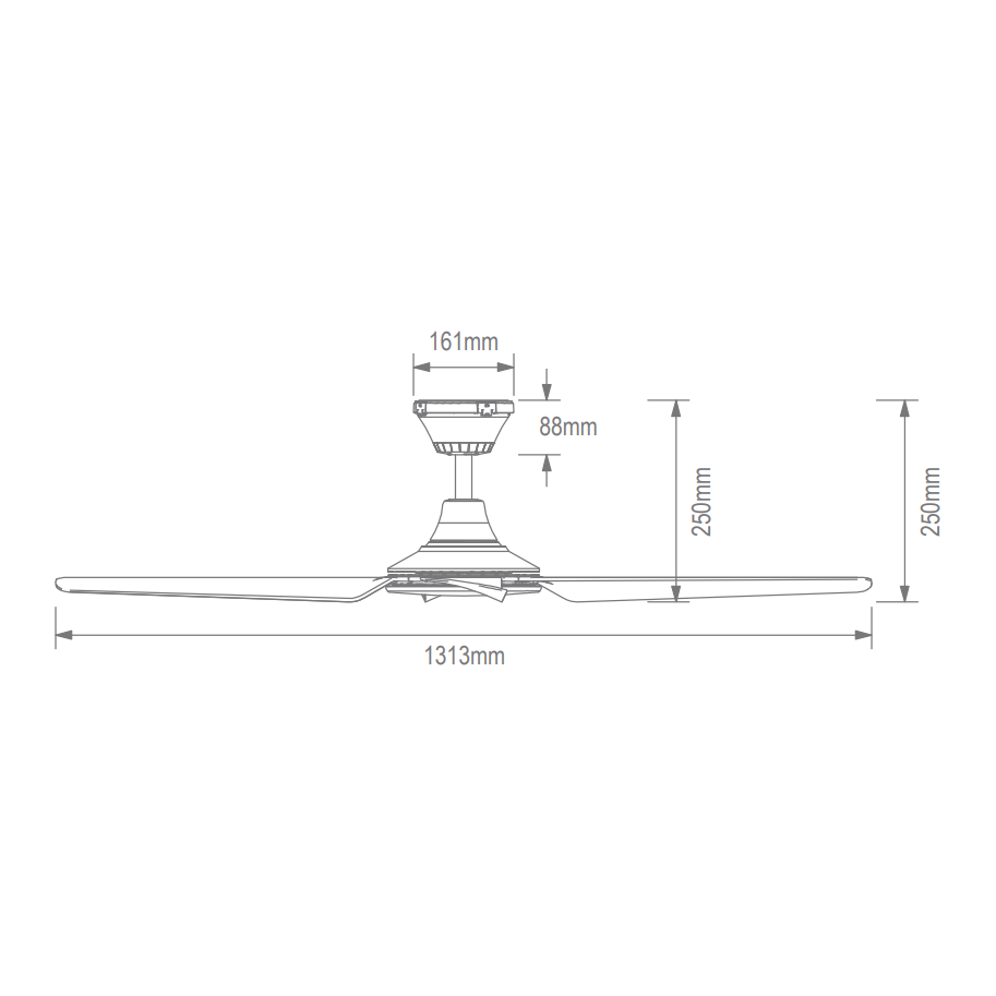 Domus FRESCO 4 BLADE 52" DC IP66 CEILING FAN