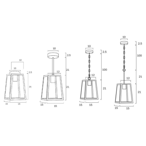 Telbix Cantena PE15 Pendant
