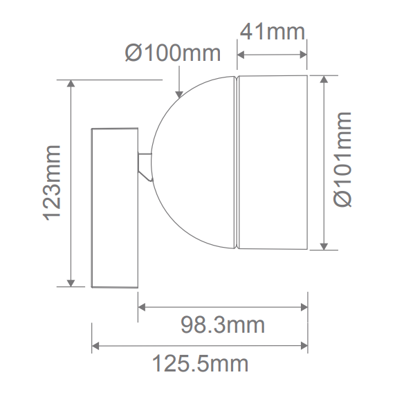 Domus MOON 6/9W 240V TRIO SURFACE MOUNT LIGHT TUBE