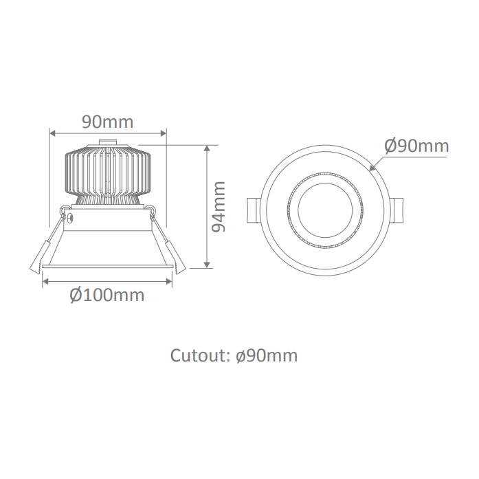Domus DEEP-13 TRIO Round Deepset 13W Recessed Dimmable LED IP40 Downlight