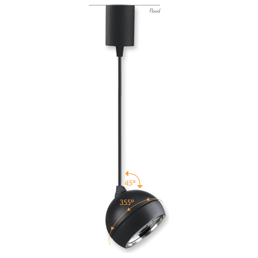 Domus MOON LED 6/9W 240V 1.5M TRIO FLOOD PENDANT