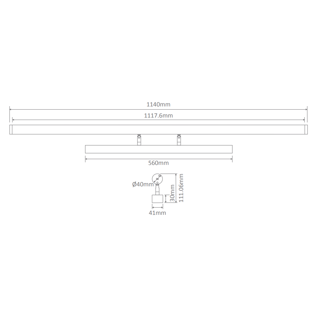 Domus MIRROR-20 Mirror 20W 240V LED Tricolour Wall Light