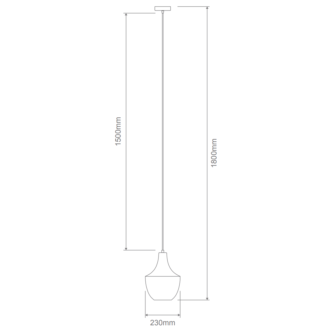 Domus SAIL GLASS PENDANT 240V E27 GLASS
