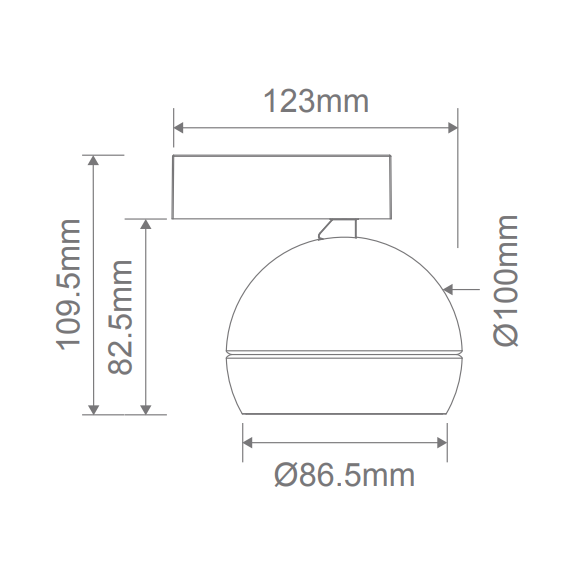 Domus MOON 6/9W 240V TRIO WALL LIGHT FLOOD