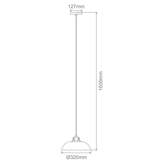 Domus FORGE-PDT PENDANT 1 X E27 240V