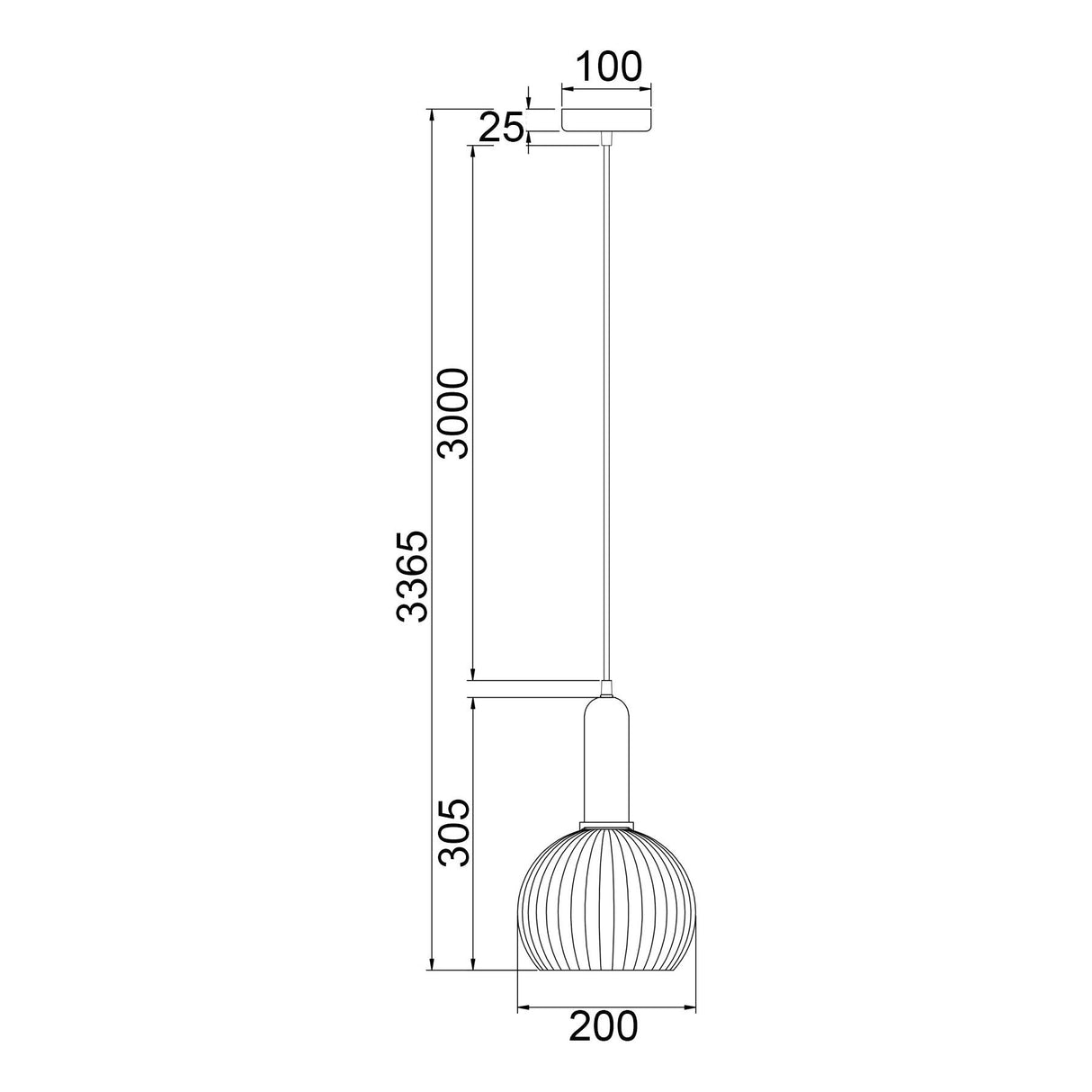 CLA Vintaj Interior Wine Glass Ribbed Glass Pendant Lights