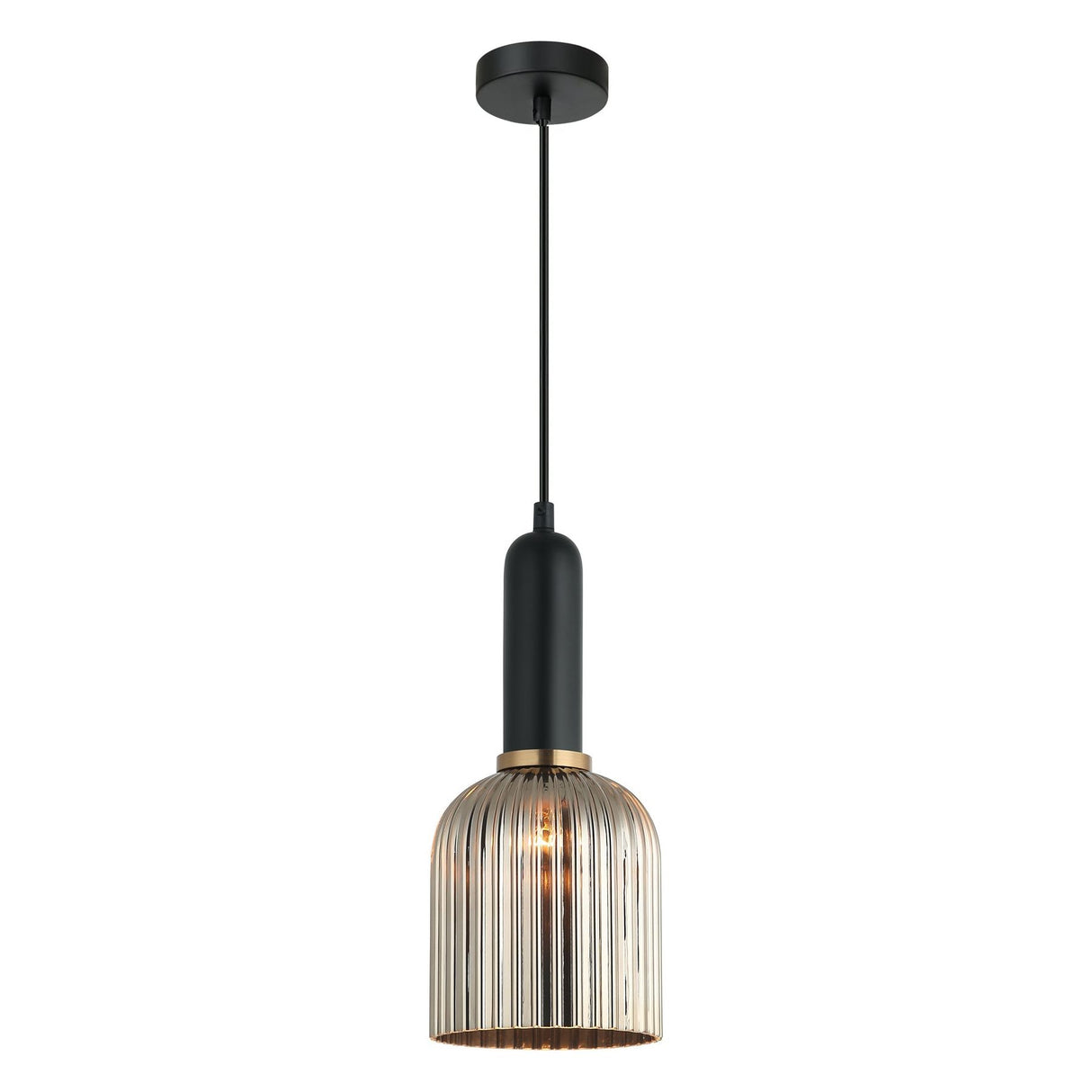 CLA Vintaj Interior Ellipse Ribbed Glass Pendant Lights