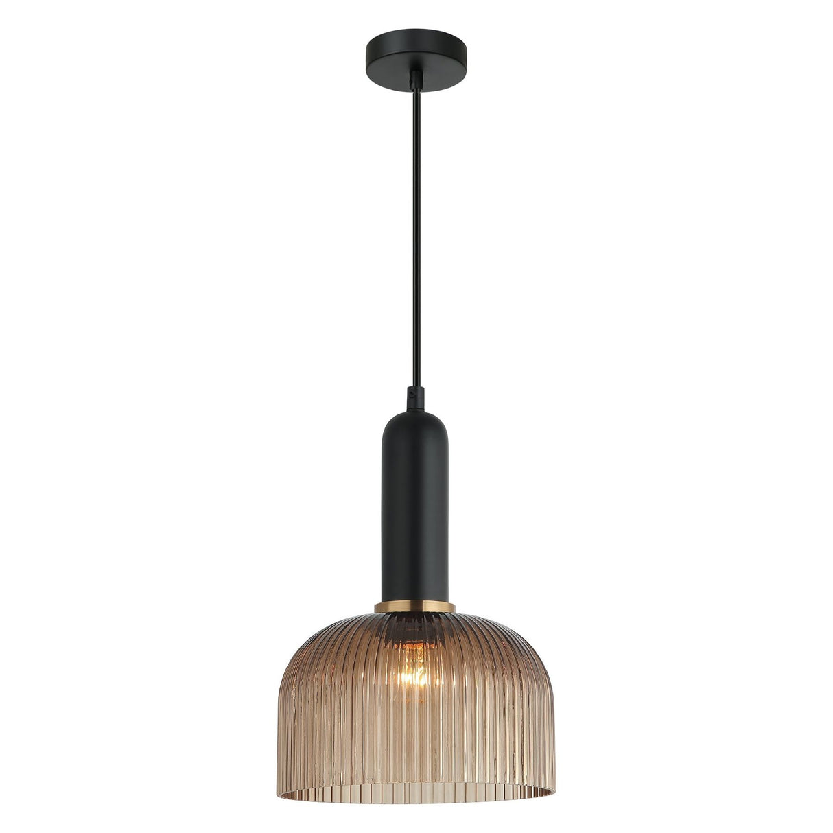 CLA Vintaj Interior Dome Ribbed Glass Pendant Lights