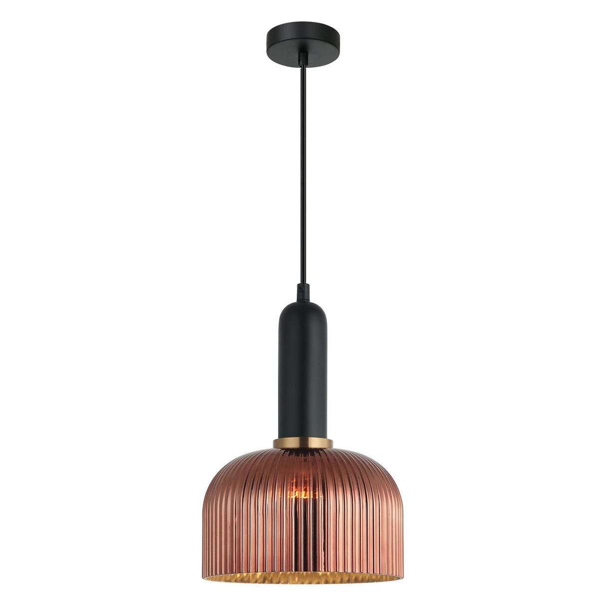 CLA Vintaj Interior Dome Ribbed Glass Pendant Lights