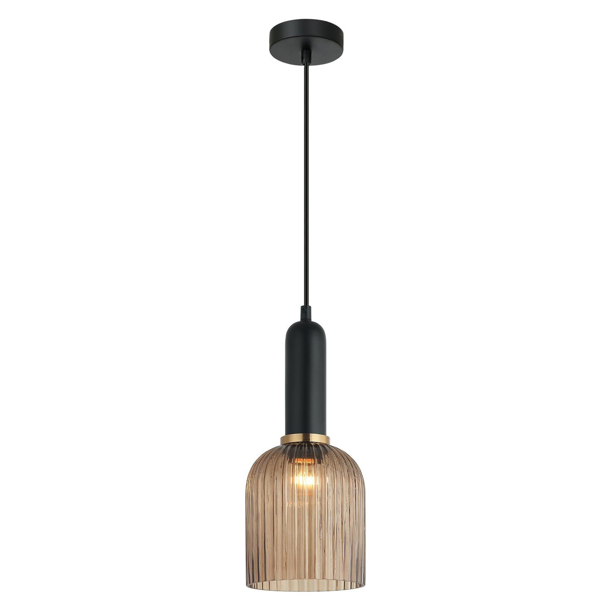 CLA Vintaj Interior Ellipse Ribbed Glass Pendant Lights