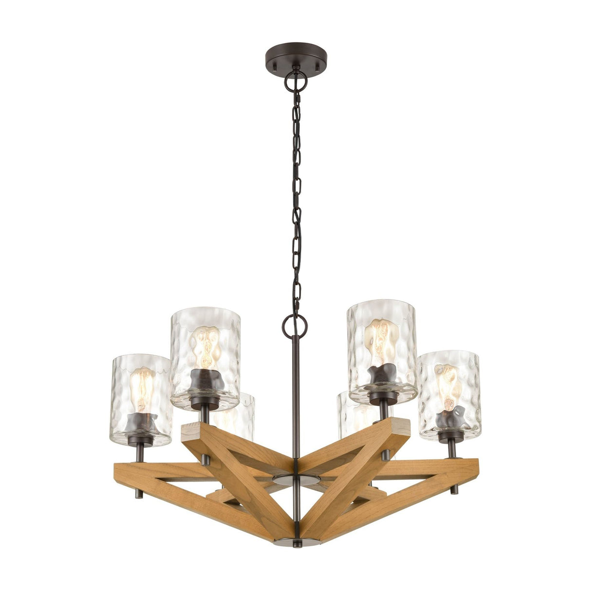 CLA VOTIF Interior Candelabra Wood Pendant Light