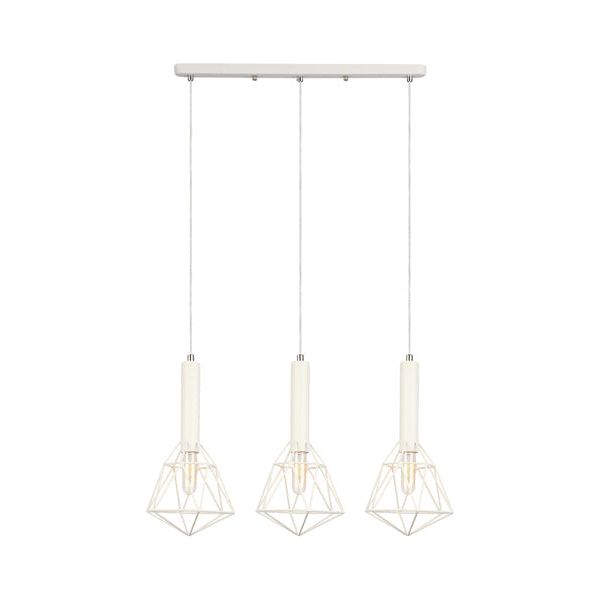 CLA Whiteband White Iron Cage Pendant Lights
