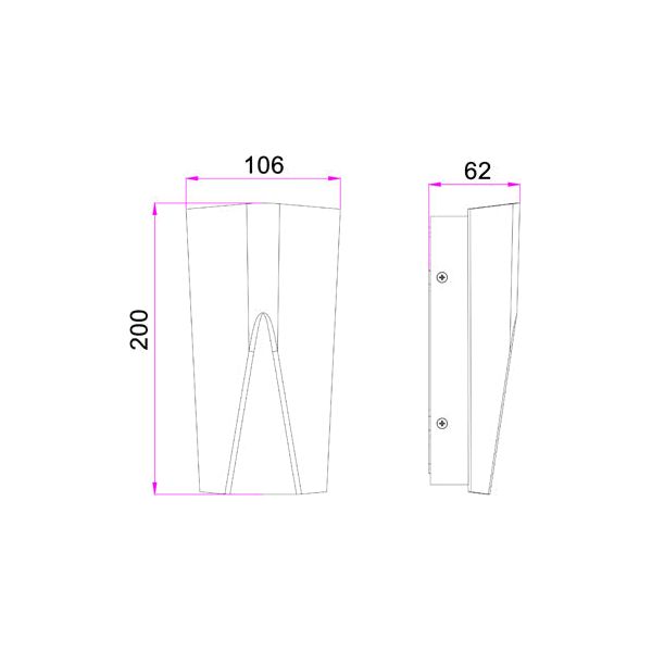 CLA WIG Exterior LED Surface Mounted Up/Down Wall Lights IP65