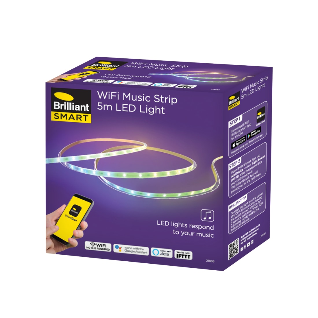 Brillant Smart WiFi Music LED Strip