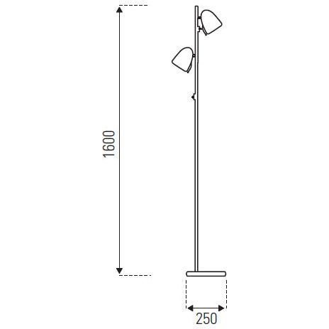 Mercator Sara 2 Light Floor Lamp